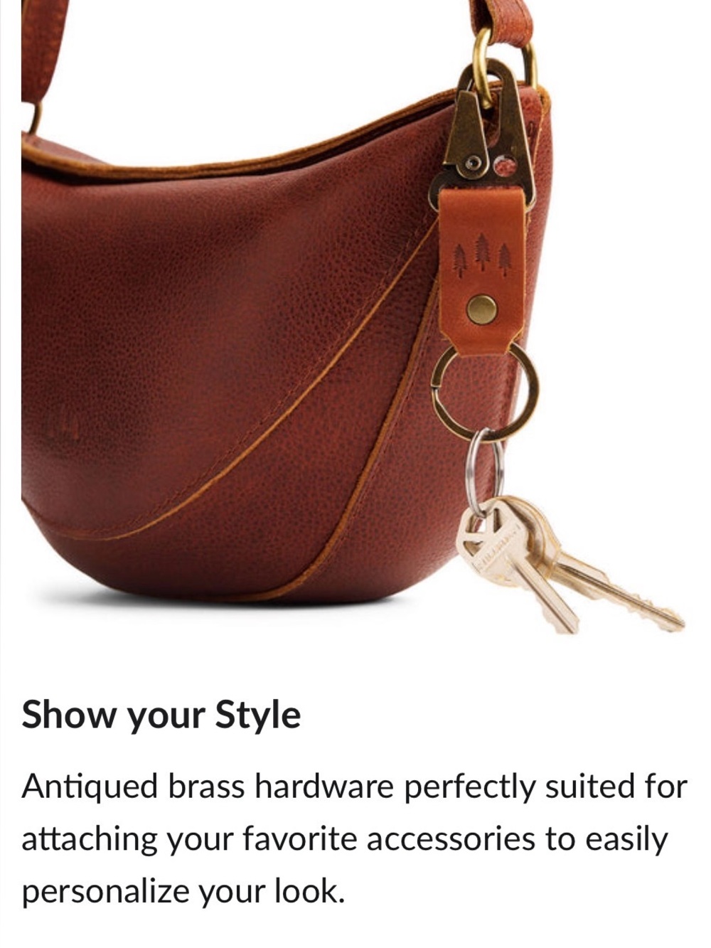 Portland Leather Brand New in Box Large Nutmeg Koala Sling Bag - Picture 12 of 16